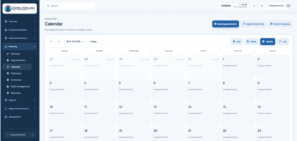 03 - Operations Planning & Smart Appointment Calendar